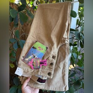 NEW w/ original y2k tags Mudd The 23” Bell Bottom Corduroy Jeans Flare Tan CUTE